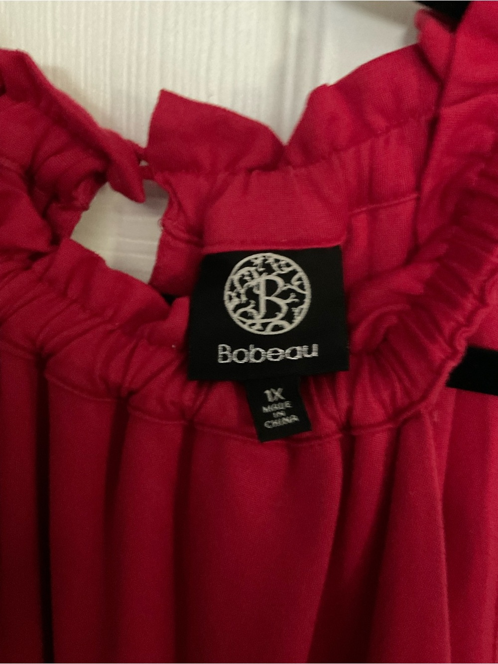 bobeau Red Ruffled Halter Tank Top - Picture 5 of 6